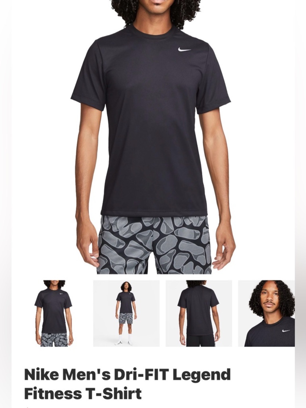 Nike Men’s Dri-FIT Legend Short Sleeve T-Shirt - Black